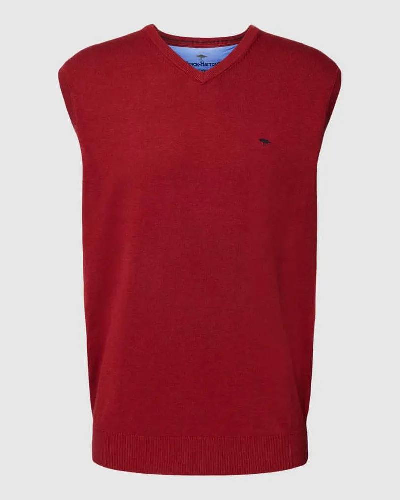 Fynch-Hatton Pullunder mit Label-Stitching 