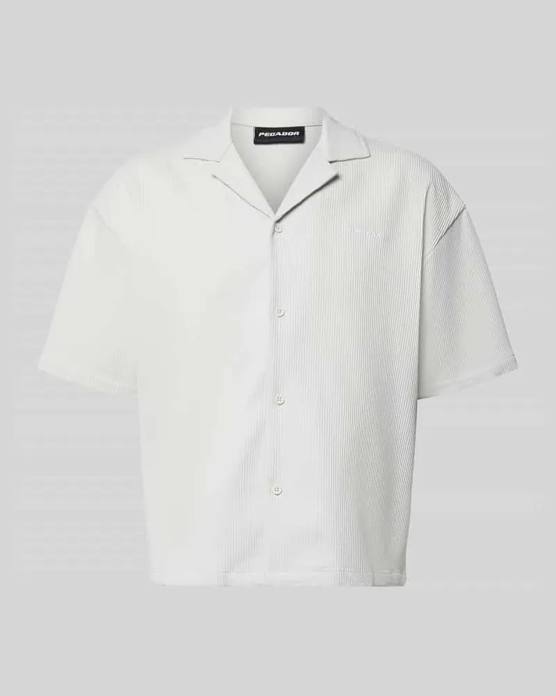 PEGADOR Relaxed Fit Freizeithemd mit Reverskragen Modell 'Troy Hellgrau