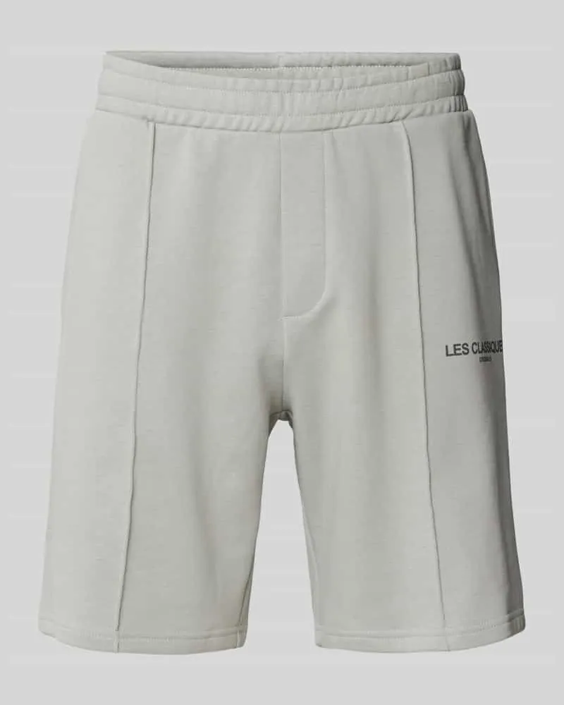 Only & Sons Regular Fit Sweatshorts mit fixierten Bügelfalten Hellgrau