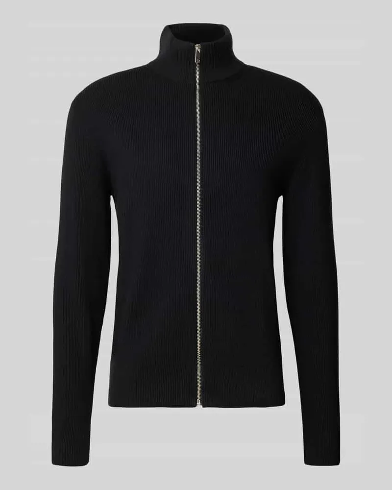 Lindbergh Strickjacke mit Reißverschluss Black
