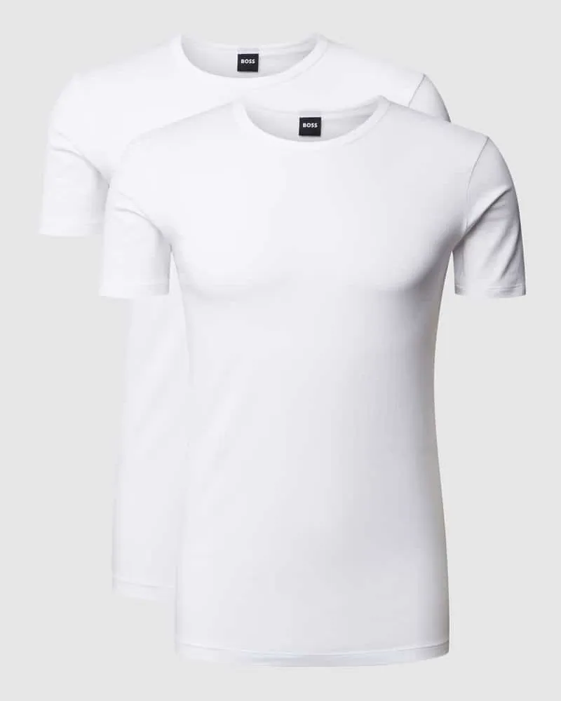 HUGO BOSS T-Shirt mit Label-Detail im 2er-Pack 
