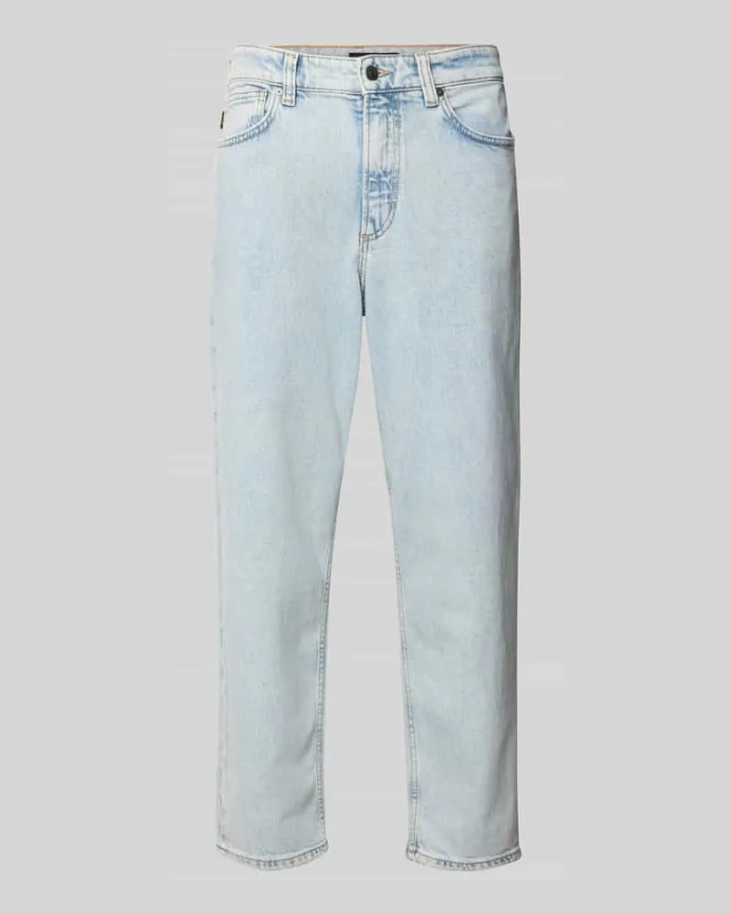 HUGO BOSS Straight Leg Jeans mit 5-Pocket-Design Hellblau