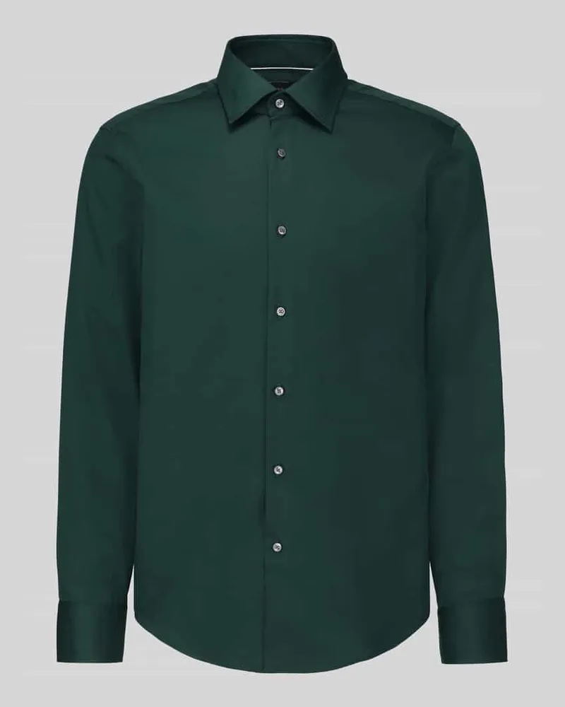 HUGO BOSS Regular Fit Businesshemd mit Label-Detail Gruen