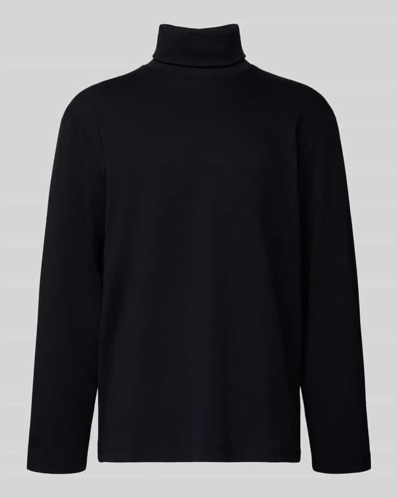 Tom Tailor Regular Fit Rollkragenpullover aus Baumwoll-Mix Black
