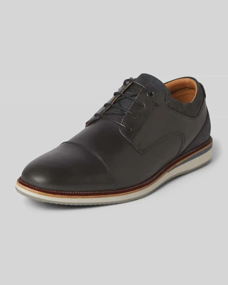 Bullboxer Derby aus Leder-Textil-Mix Modell 'JAY Marine