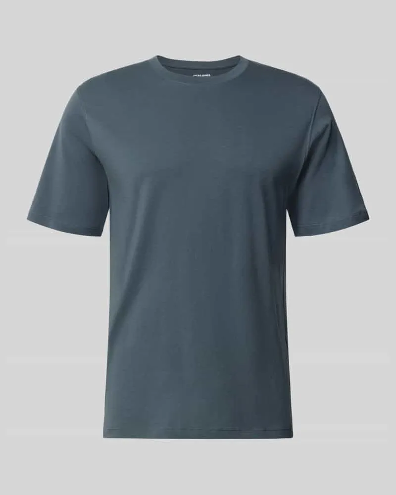 Jack & Jones T-Shirt mit Rundhalsausschnitt Modell 'ORGANIC Hellgrau