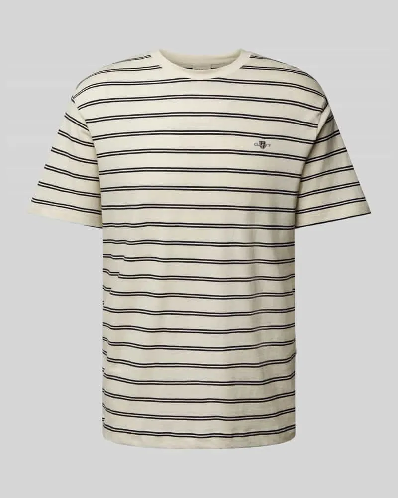 Gant T-Shirt mit Label-Stitching 