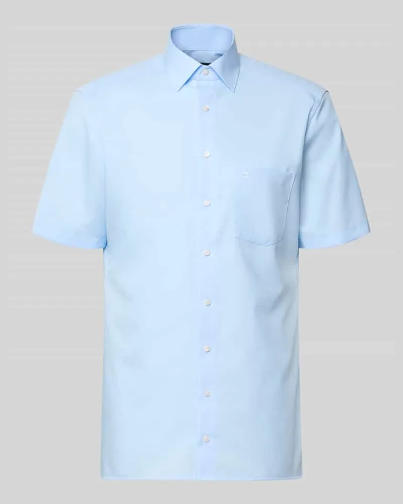 Olymp Regular Fit Freizeithemd mit Kentkragen Hellblau