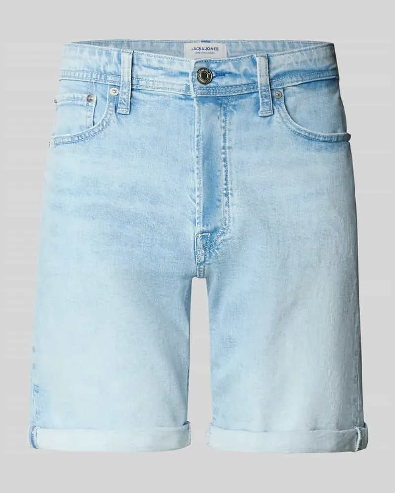 Jack & Jones Regular Fit Jeansshorts im 5-Pocket-Design Modell 'RICK 