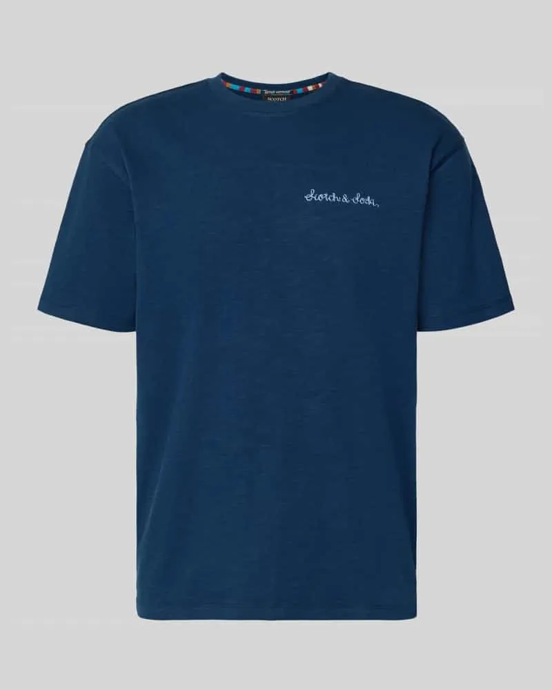 Scotch&Soda T-Shirt mit Label-Stitching Marine