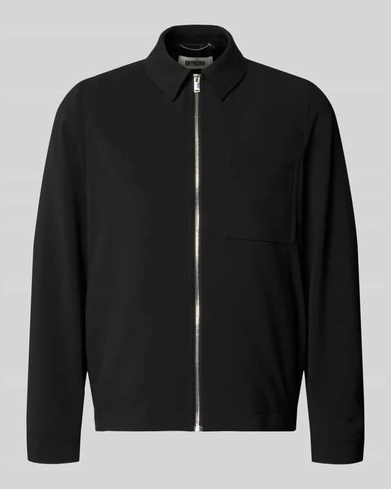 Drykorn Overshirt mit Brusttasche Modell 'JERSON Black