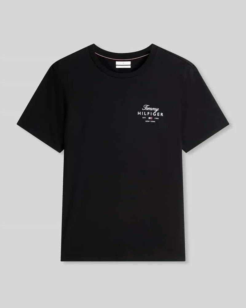 Tommy Hilfiger Regular Fit T-Shirt aus reiner Baumwolle Black