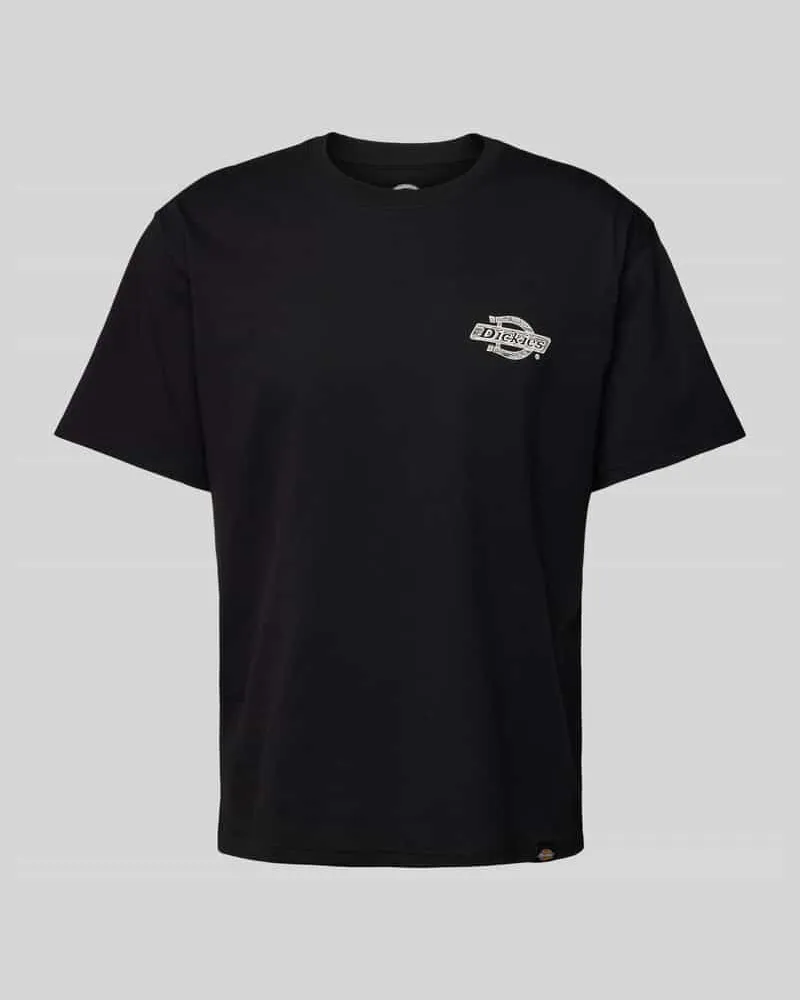 Dickies T-Shirt mit Label-Print Modell 'WOOD Black