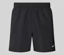 Badeshorts mit Logo-Stitching und Eingrifftaschen