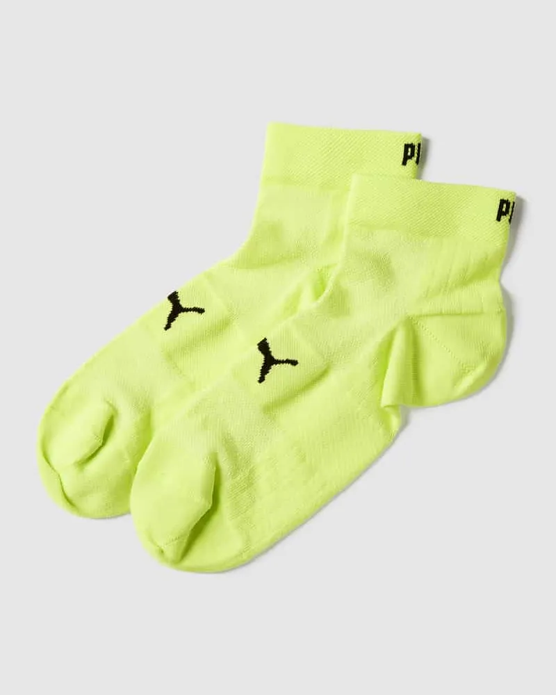 Puma Socken mit eingewebten Label-Details im 2er-Pack Modell 'Quarter Neon