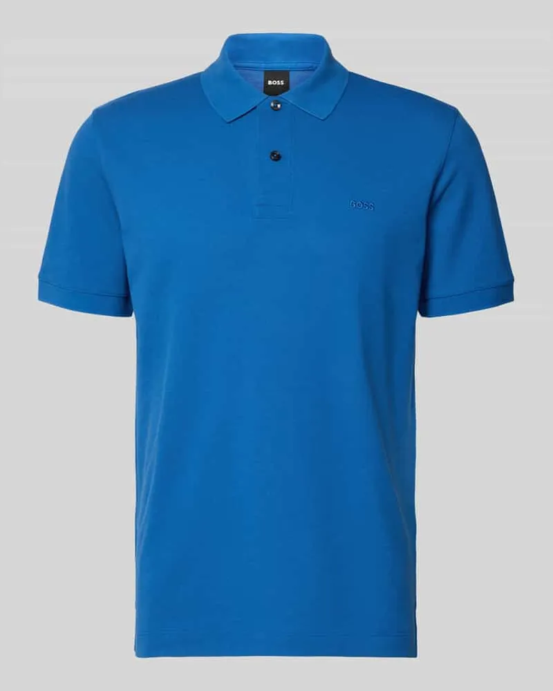 HUGO BOSS Regular Fit Poloshirt aus reiner Baumwolle Modell 'PALLAS Blau
