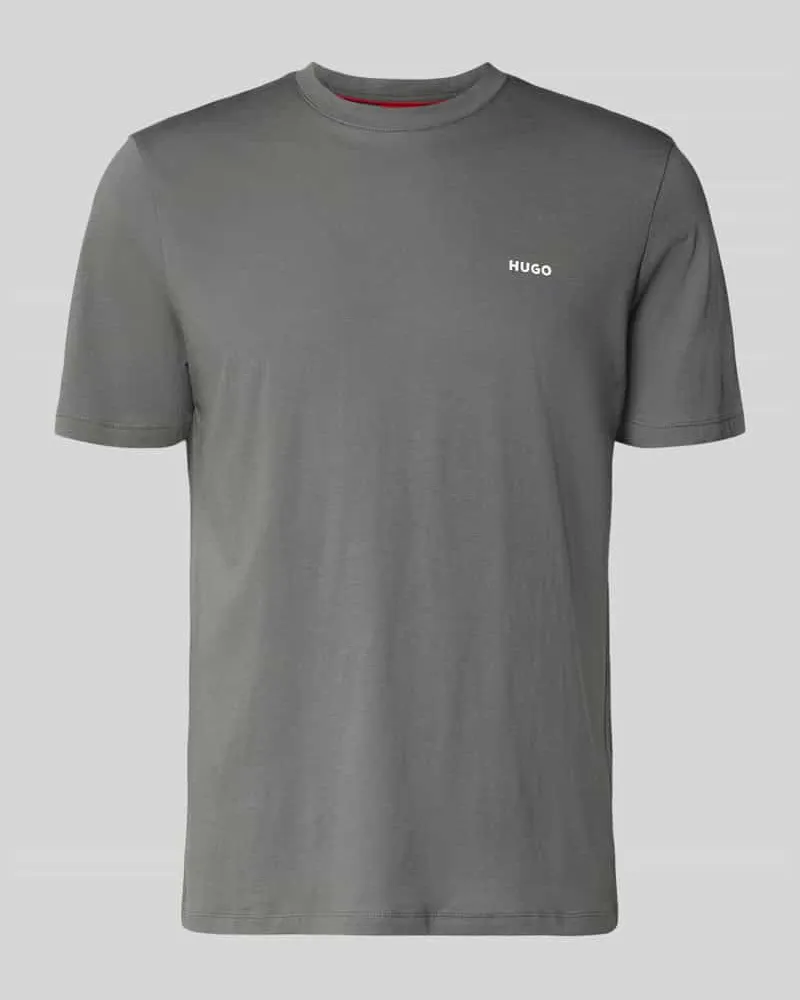 HUGO BOSS Regular Fit T-Shirt aus reiner Baumwolle Modell 'DERO222 Anthrazit