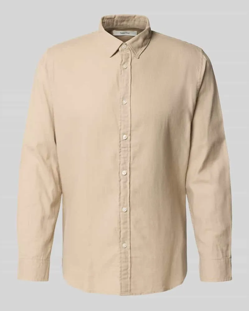 Selected Homme Slim Fit Freizeithemd aus reiner Baumwolle Modell 'SLIMOWEN Beige