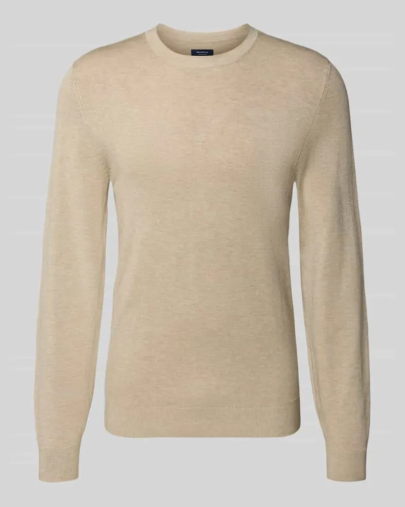 McNeal Strickpullover mit gerippten Abschlüssen Mud