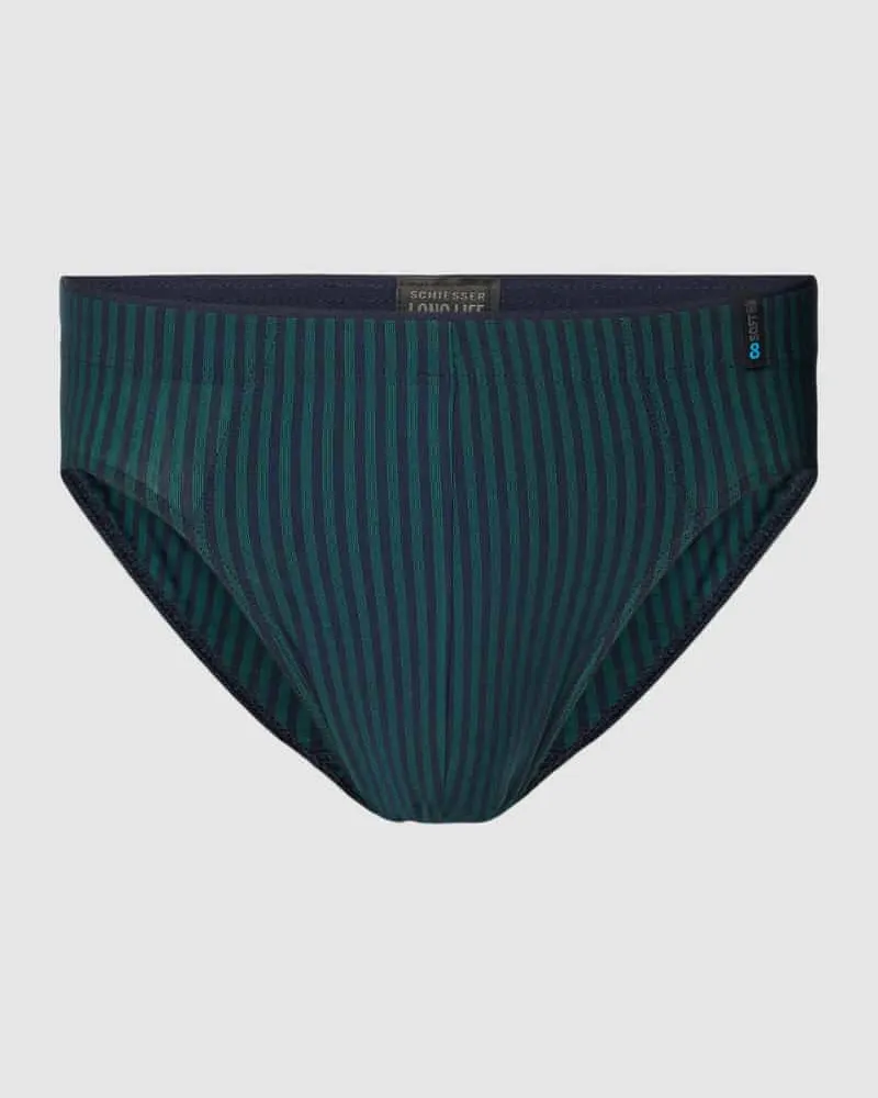Schiesser Slip mit Streifenmuster Modell 'Supermini 