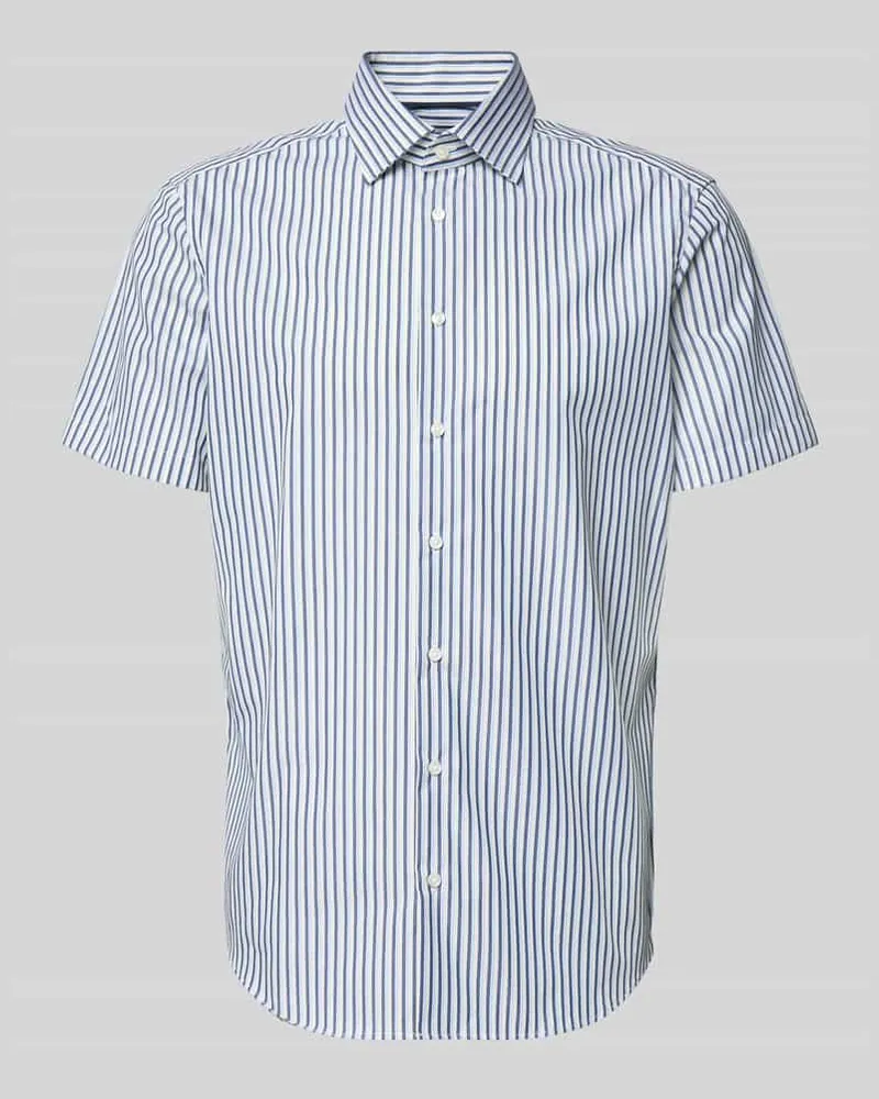 Christian Berg Regular Fit Business-Hemd mit Kentkragen Blau