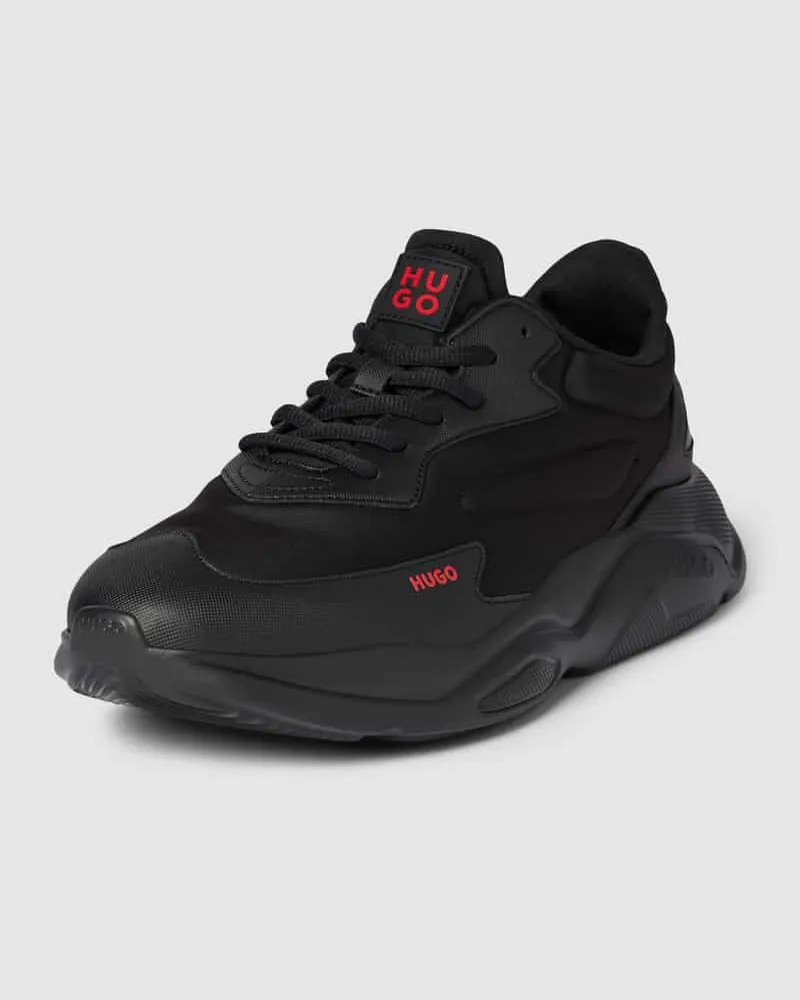 HUGO BOSS Sneaker mit Label-Print Modell 'Leon Black