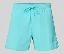 Regular Fit Badehose mit Label-Stitching
