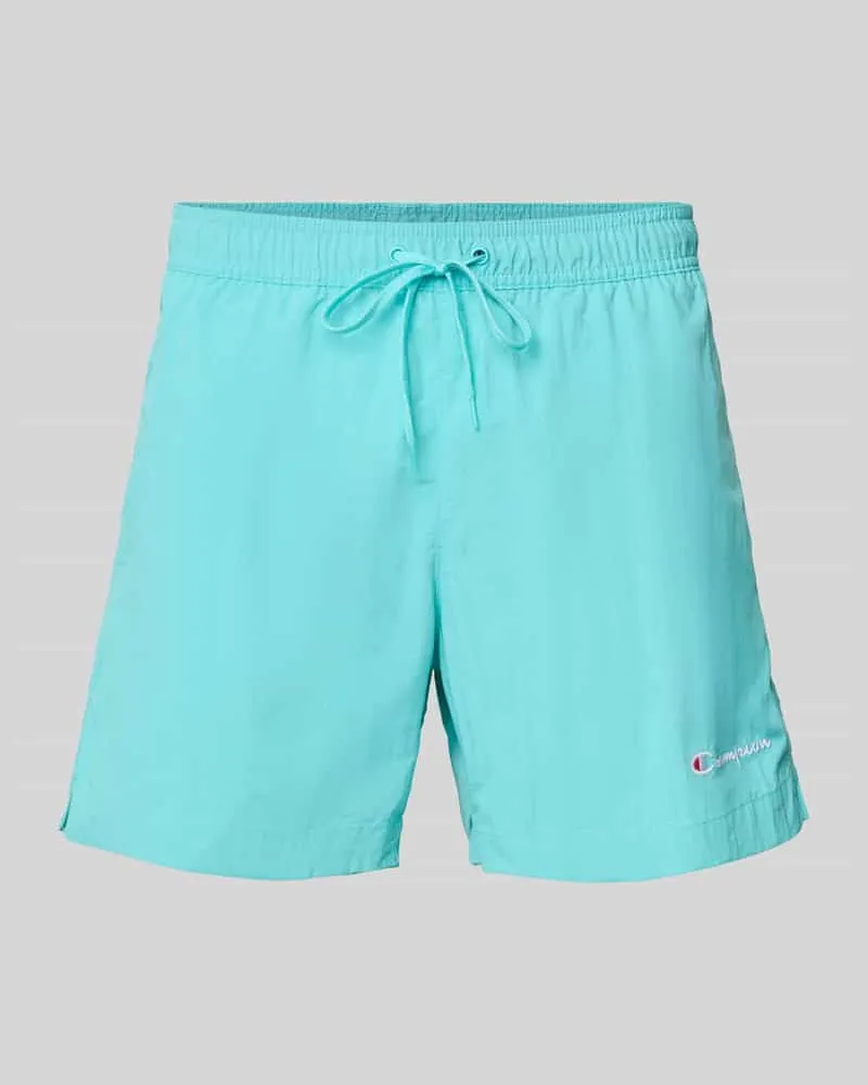 Champion Regular Fit Badehose mit Label-Stitching Aqua