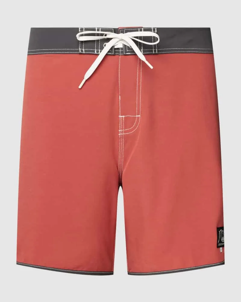 Quiksilver Badehose mit Label-Patch Modell 'ORIGINAL SCALLOP Rot