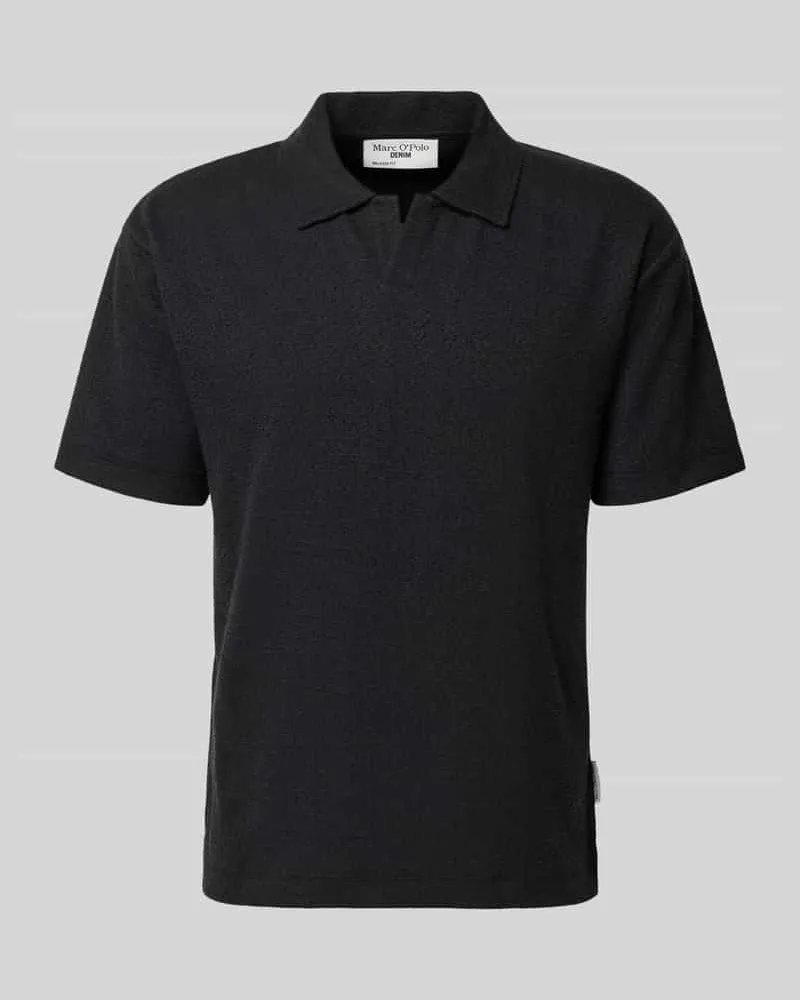 Marc O'Polo Relaxed Fit Poloshirt aus Baumwoll-Mix Black