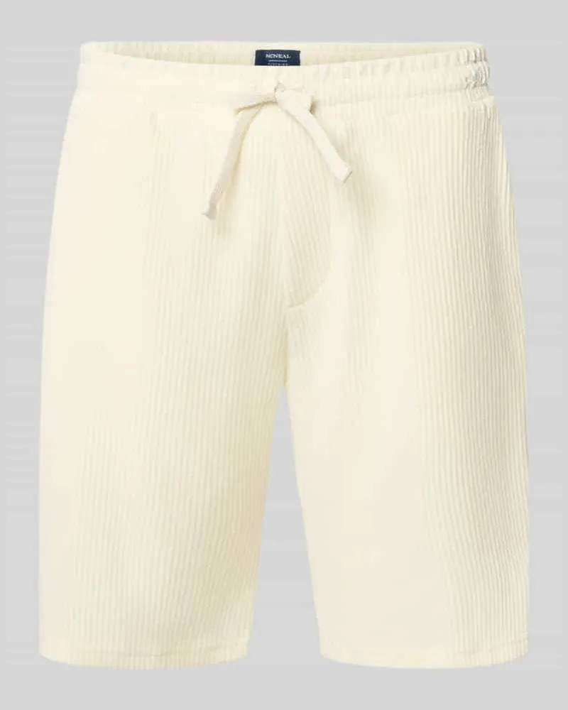 McNeal Shorts mit Strukturmuster und elastischem Bund Sand