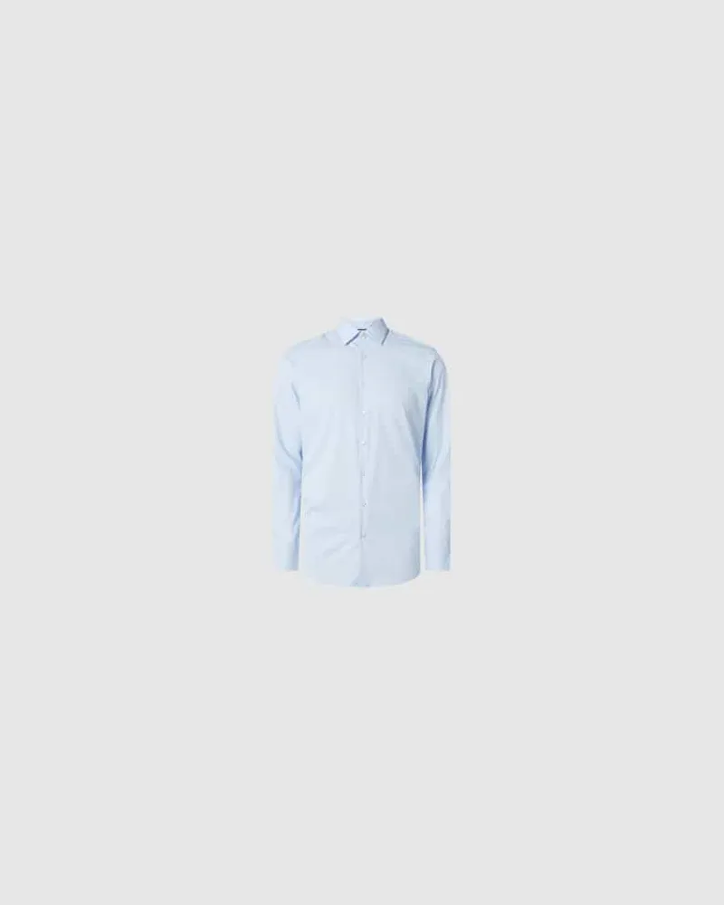 JAKE*S Slim Fit Business-Hemd mit Knopfleiste