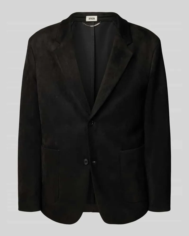 Drykorn Regular Fit Sakko mit Reverskragen und Eingrifftaschen Black