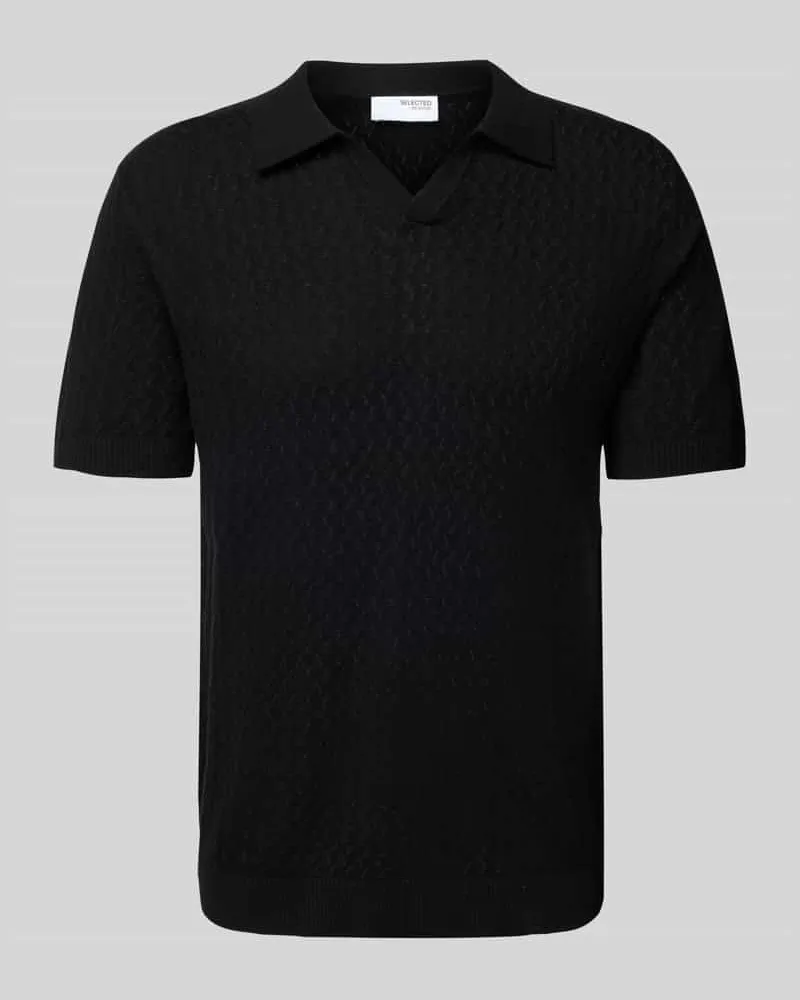 Selected Homme Regular Fit Poloshirt aus Baumwoll-Leinen-Mix Modell 'LINO 
