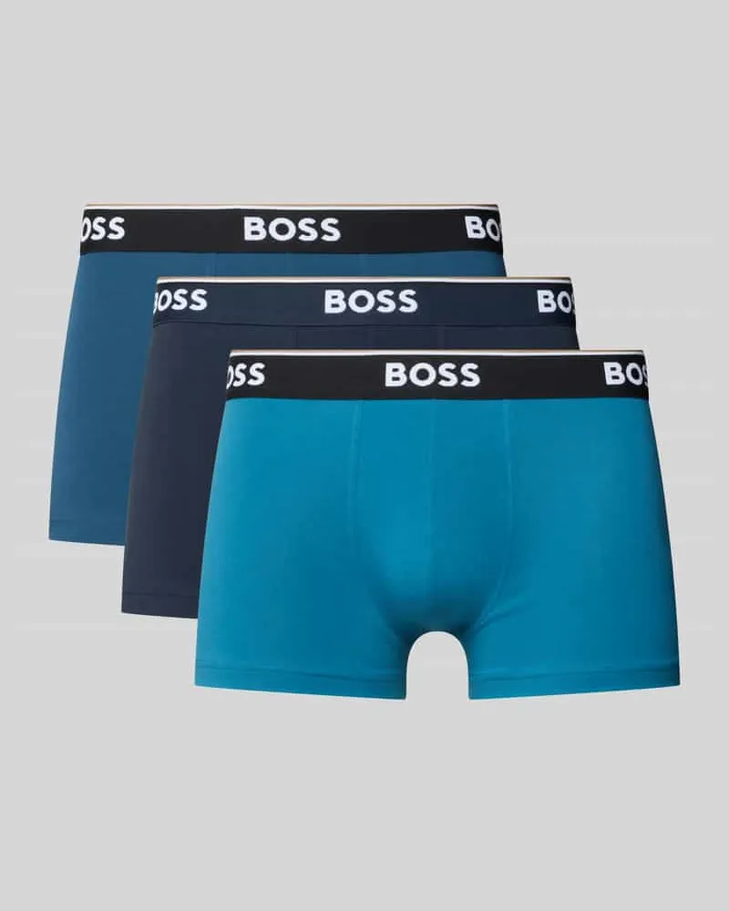 HUGO BOSS Regular Fit Trunks aus Baumwoll-Mix im 3er-Pack 