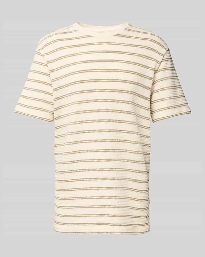 Only & Sons T-Shirt mit geripptem Rundhalsausschnitt Modell 'IAN 