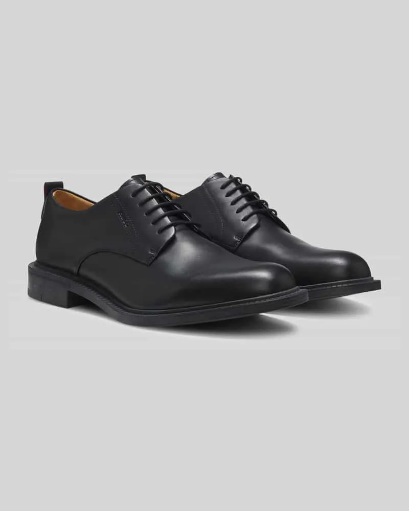 HUGO BOSS Schnürschuhe aus echtem Leder Black
