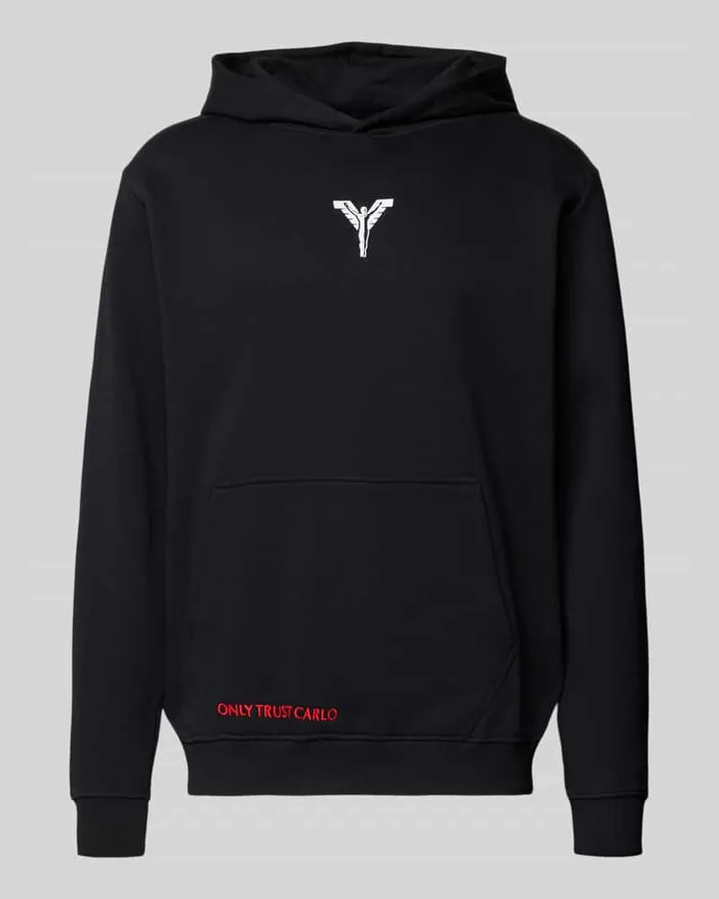 Carlo Colucci Hoodie mit Kapuze Black
