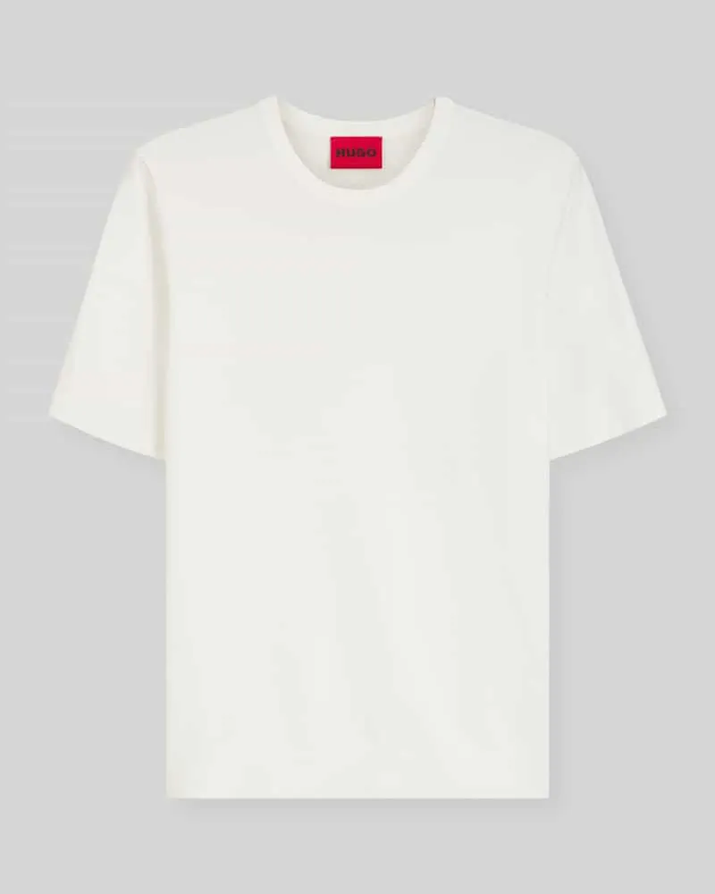 HUGO BOSS Slim Fit Pullover aus Feinstrick Weiss