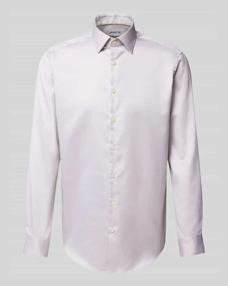 JAKE*S Regular Fit Business-Hemd mit Kentkragen Taupe