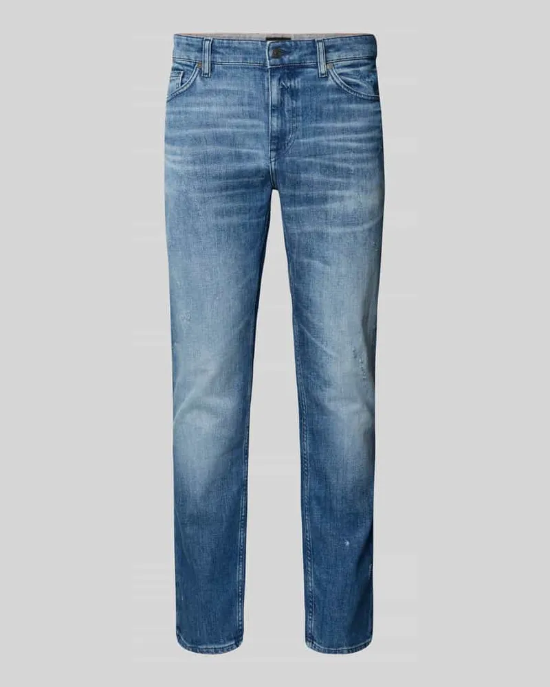 HUGO BOSS Straight Fit Jeans aus Baumwoll-Mix Modell 'DELAWARE BO 