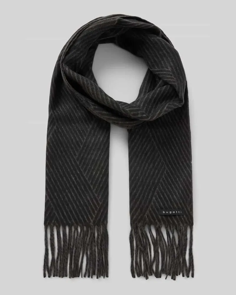 Bugatti Schal mit Label-Detail Black