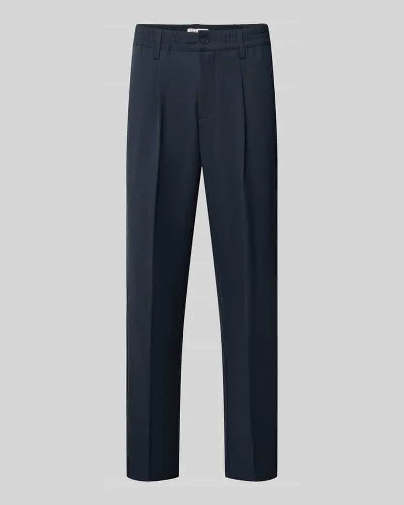 Casual Friday Hose mit elastischem Bund und Bügelfalten Modell 'MARC 2.0 Marine