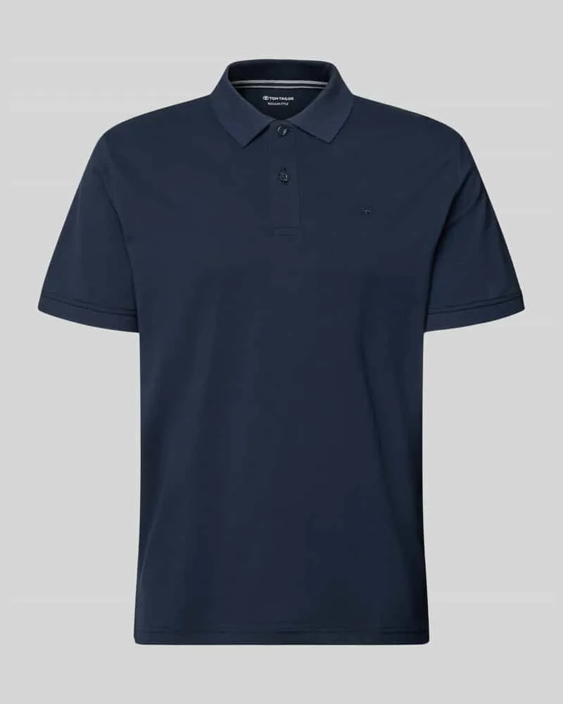 Tom Tailor Regular Fit Poloshirt aus reiner Baumwolle Dunkelblau