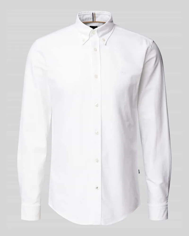 HUGO BOSS Regular Fit Business-Hemd mit Button-Down-Kragen Modell 'Roan 