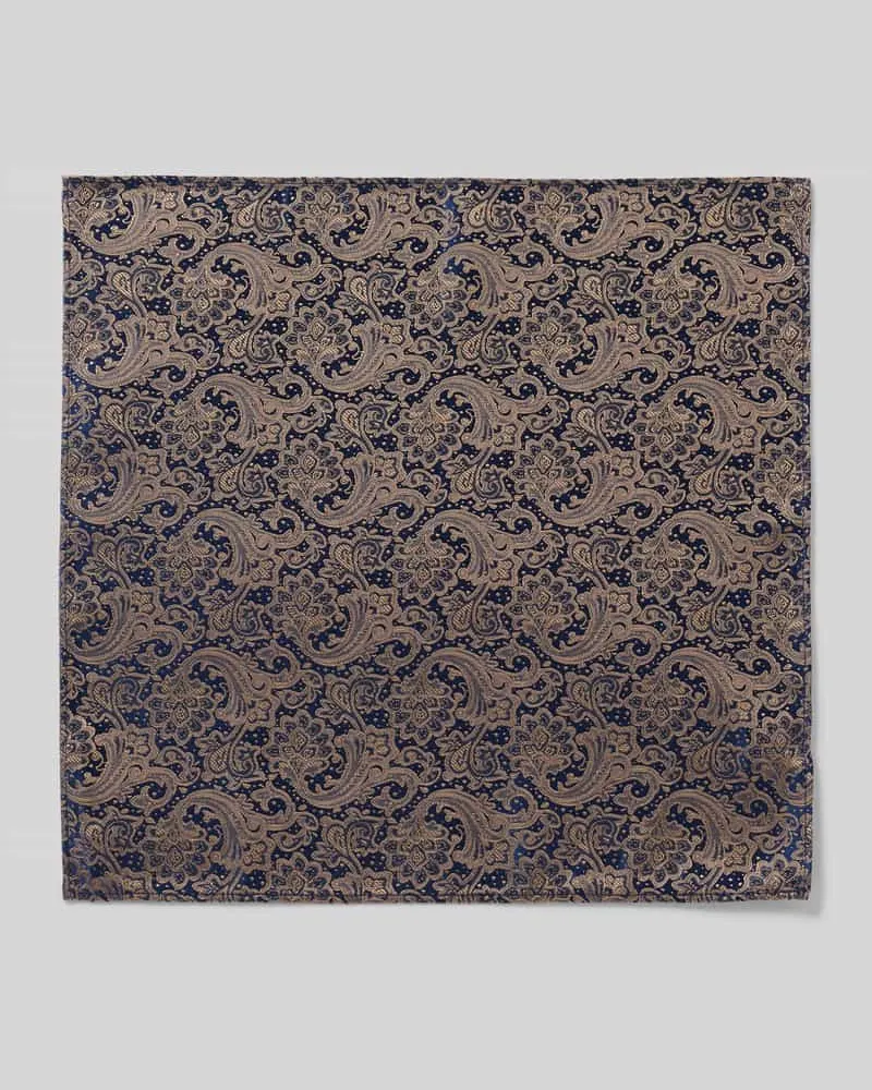 Monti Seideneinstecktuch mit Allover-Muster Beige