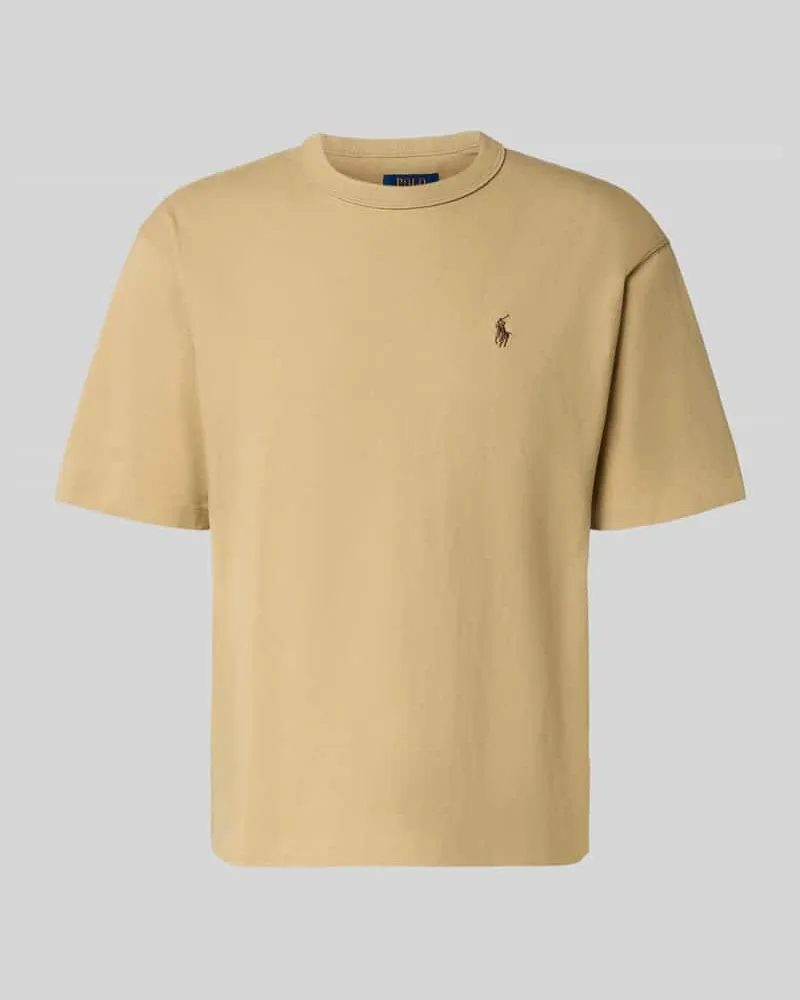 Ralph Lauren Regular Fit T-Shirt aus reiner Baumwolle Sand