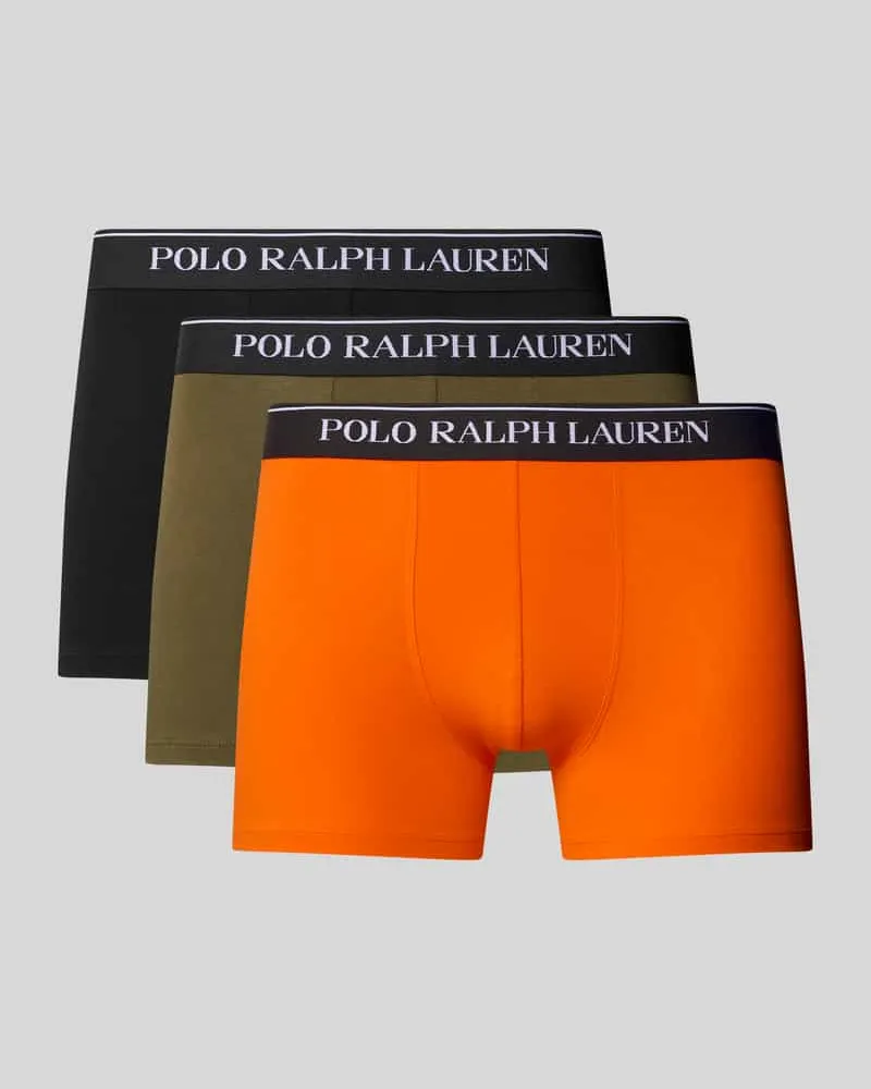 Ralph Lauren Trunks mit elastischem Logo-Bund im 3er-Pack Oliv