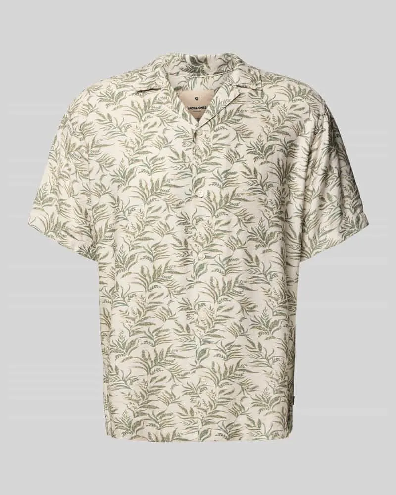 Jack & Jones Freizeithemd mit Knopfleiste Modell 'LINCOLN Oliv