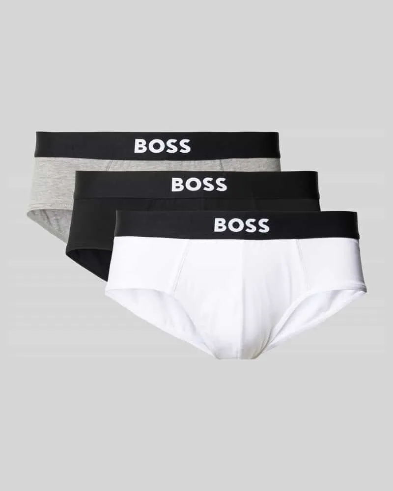 HUGO BOSS Slip mit elastischem Label-Bund im 3er-Pack 